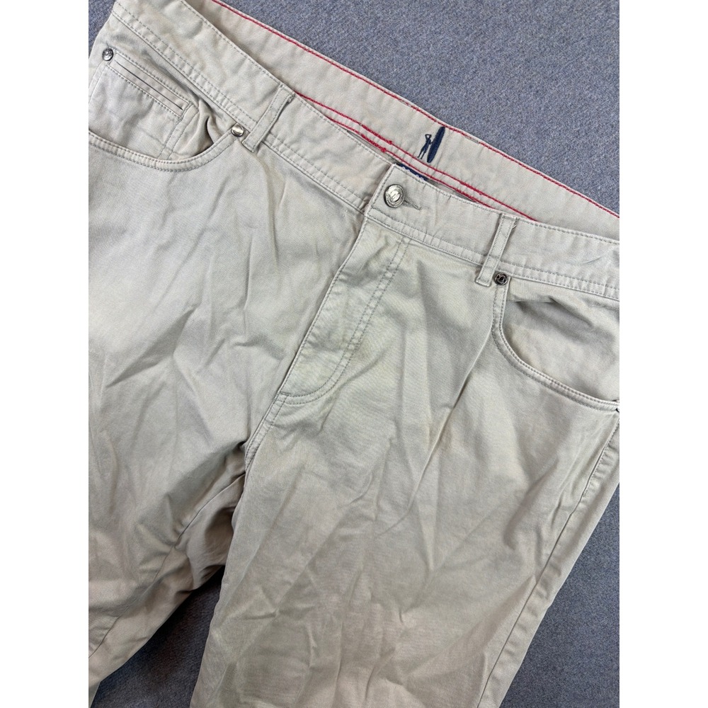 Johnnie-O Pants Mens‎ 37x31 Tan Straight Leg 5-Pocket Stretch Chino Khaki